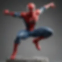 Sleek Spiderman Statue in Dynamic Pose