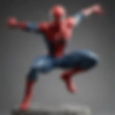 Sleek Spiderman Statue in Dynamic Pose