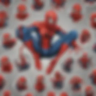 Spiderman Sticker Collection Illustration