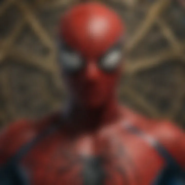 Spider-Man suit close-up details