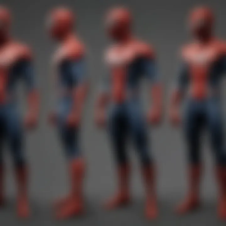 Iconic Spiderman Suit Transformations