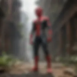 Spider-Man swinging through Amazon rainforest