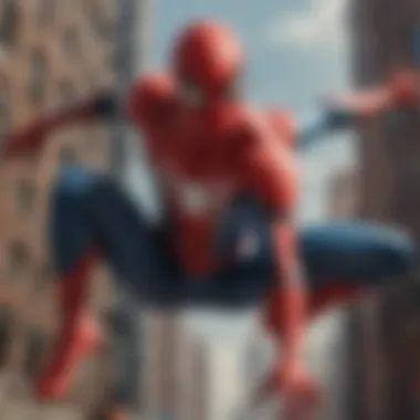 Spider-Man Swinging through New York City