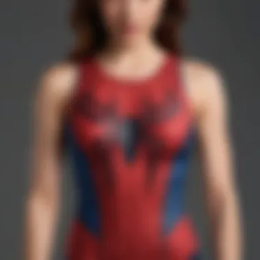 Elegantly Crafted Spider-Man Tank Top with Abstract Web Design Spider-Man Tank Top with Abstract Web Design