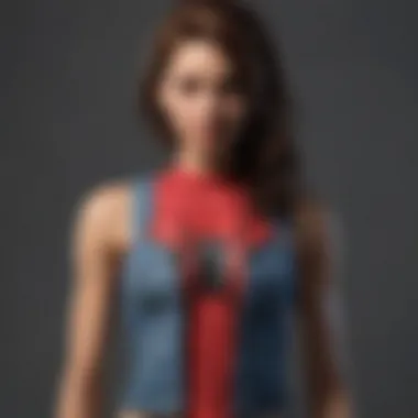 Chic Ensemble: Spider-Man Tank Top Styled with Denim Jacket Spider-Man Tank Top Styled with Denim Jacket