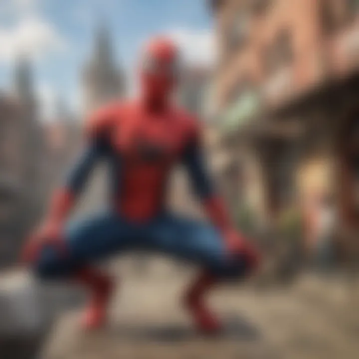 Fantastical world at the Spider-Man theme park