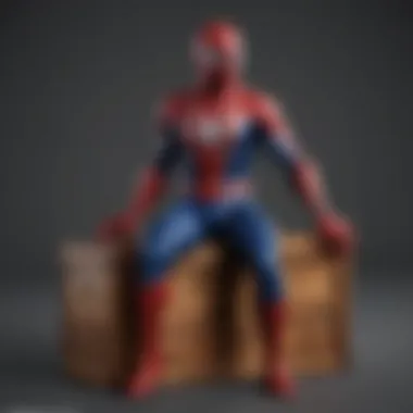 Colorful Spider-Man themed toy chest showcasing vibrant design.