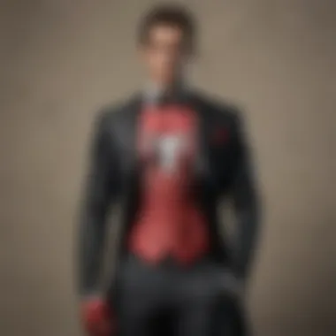 Spiderman Tuxedo Fabric Texture