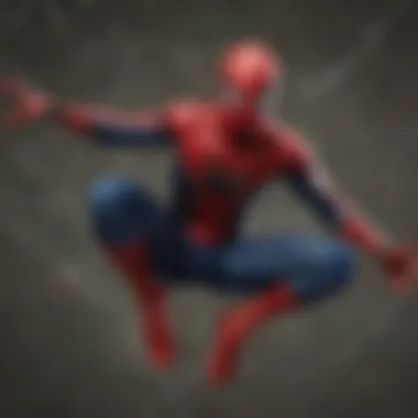 Spider-Man showcasing different types of web shots