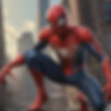 Spider-Man in intense battle with a supervillain