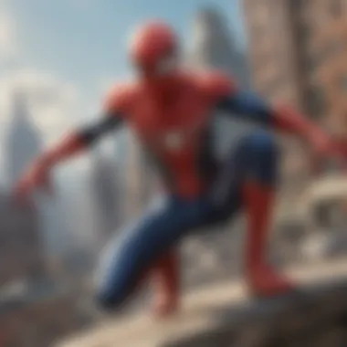 Spider-Man facing off against a formidable villain