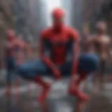 A vibrant depiction of Spider-Man in different multiverse styles.