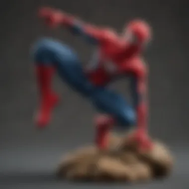 Dynamic Spider-Man action figure ready for action