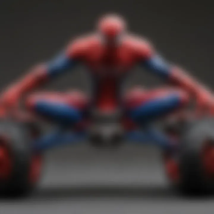 Innovative Spider-Man toy vehicle with retractable web shooter