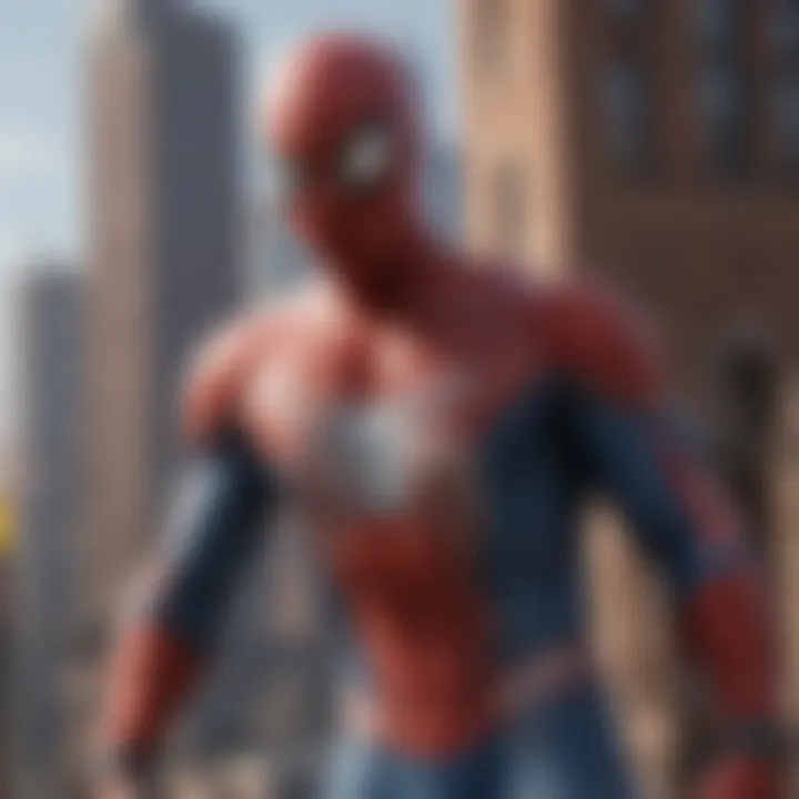 Detailed Character Art of Spider-Man