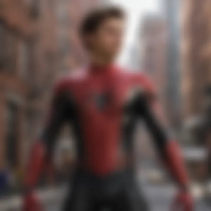 A digital device displaying Spider-Man: Far From Home