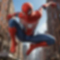Superhero in action