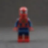 Superhero minifigure in action pose