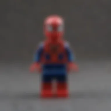 Superhero minifigure in action pose