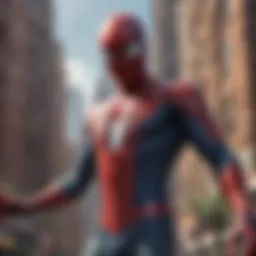 Spider-Man texting Mary Jane