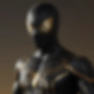 Cultural Impact of the Black Suit An artistic representation of the black suit's impact on popular culture