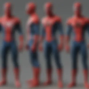 Visual comparison of various Spider-Man game graphics over the years