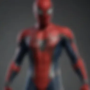 Showcase of various Spider-Man costume accessories