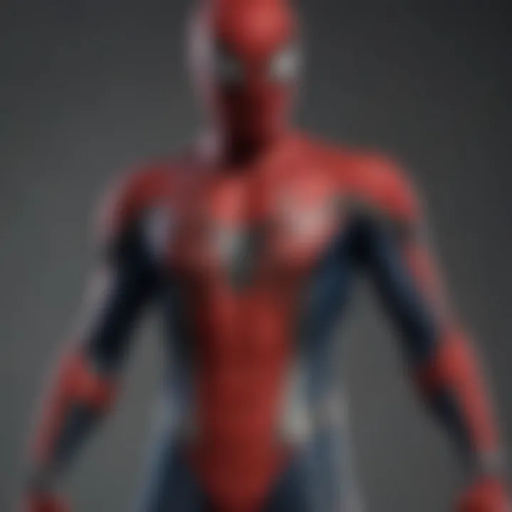 Showcase of various Spider-Man costume accessories