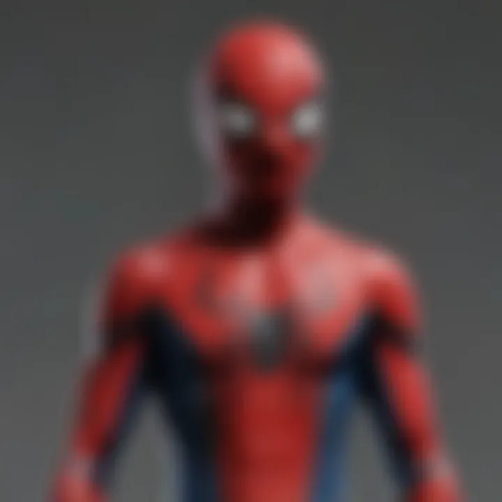 Color palette for Spider-Man costume elements