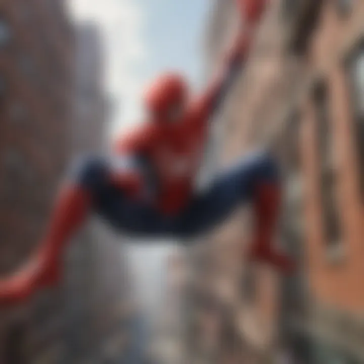 Artistic representation of Spider-Man's emotional connection to swinging