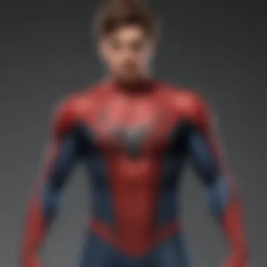 Artistic representation of Peter Parker's shirt as a symbol of his identity