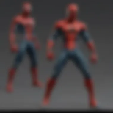 Visual evolution of Spider-Man through different animated series over the years.