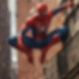 The iconic first appearance of Spider-Man in comic books.