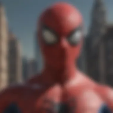 A scene depicting Spider-Man in a dramatic moment, highlighting his emotional depth.