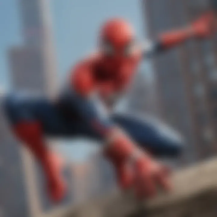 An engaging scene from a popular Spider-Man video game