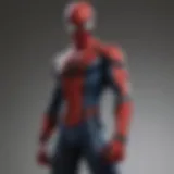 Detailed view of the GameStop Spider-Man figure showcasing its intricate design.