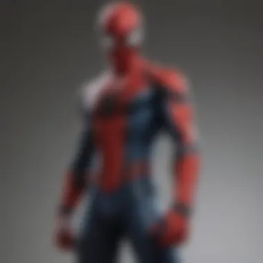 Detailed view of the GameStop Spider-Man figure showcasing its intricate design.