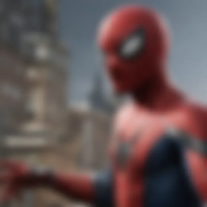 Illustration of key characters from the latest Spider-Man release.