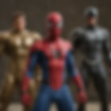 Spider-Man collaborating with the Fantastic Four