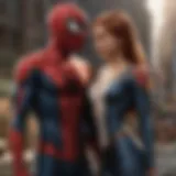 Spider-Man with Mary Jane Watson in a moment of support