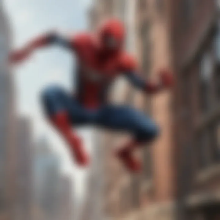A scene capturing the essence of the superhero genre's evolution