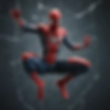 Close-up of Spider-Man's web fluid in action