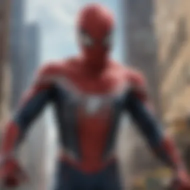 Promotional Artwork of Spider-Man Promotional poster showcasing Spider-Man in action.