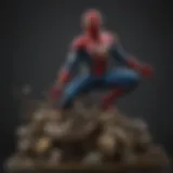 Diverse collection of Spider-Man collectibles displayed elegantly