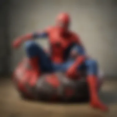 Spiderman beanbag in action