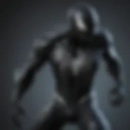 Visual representation of the Venom suit's intricate design and patterns.