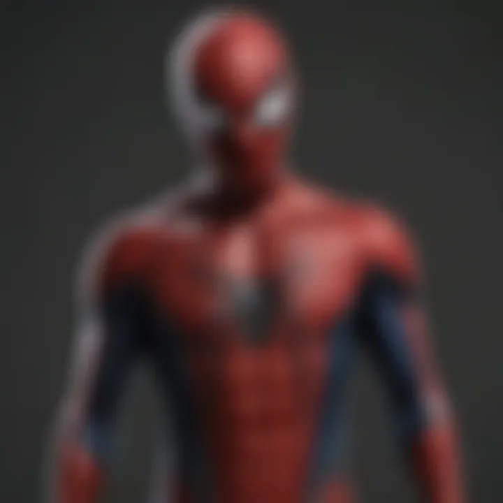 Artistic representation highlighting the symbolism behind the Spider-Man suit.