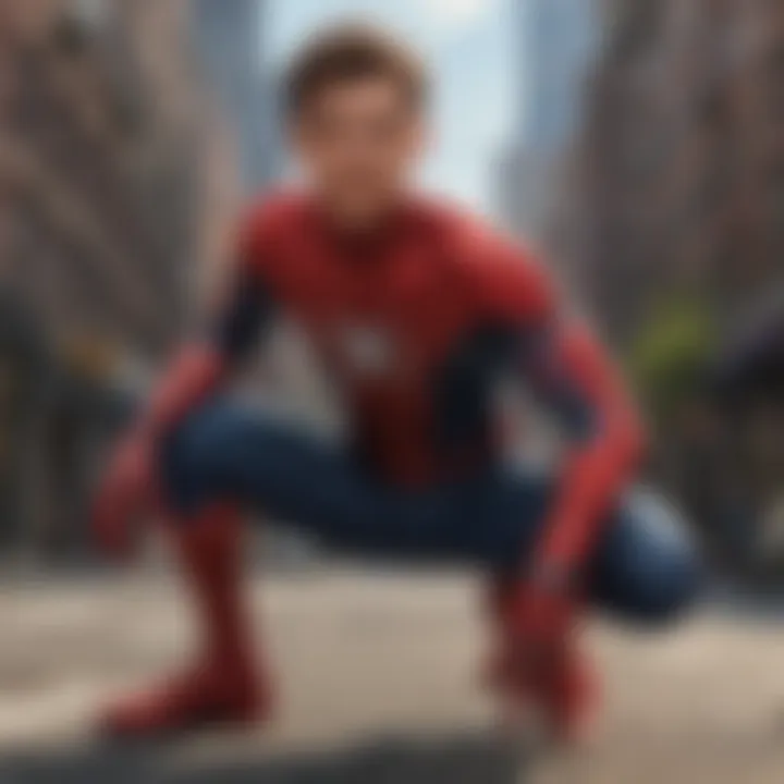 Tom Holland Spider-Man in action