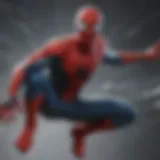 Spider-Man's web shooters in action