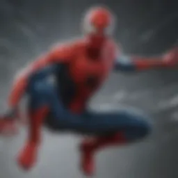 Spider-Man's web shooters in action
